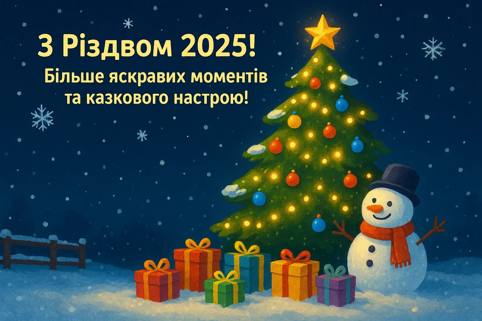 Привітання з різдвом 2025