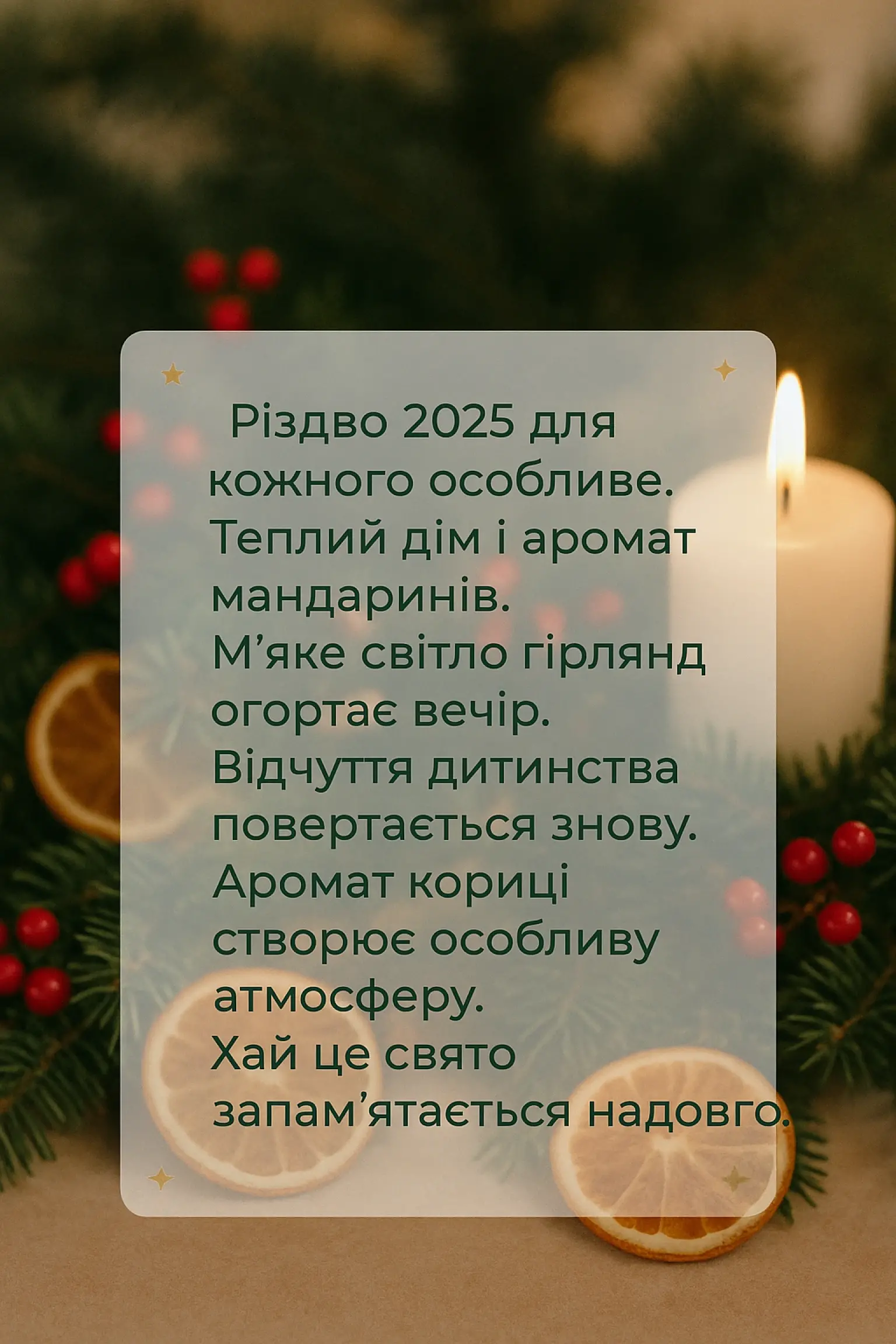 Привітання з різдвом 2025