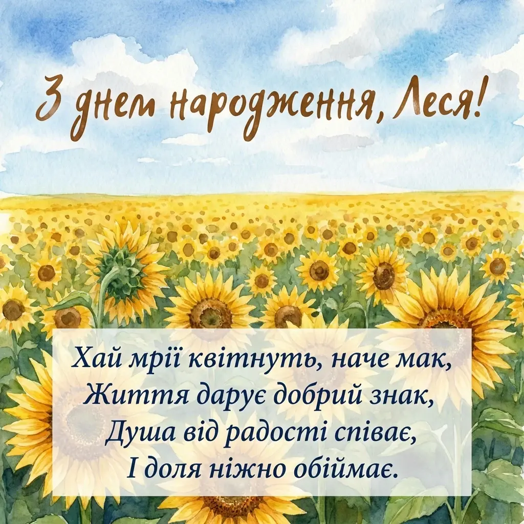 з днем народження, Леся українською з днем народження, Леся українською