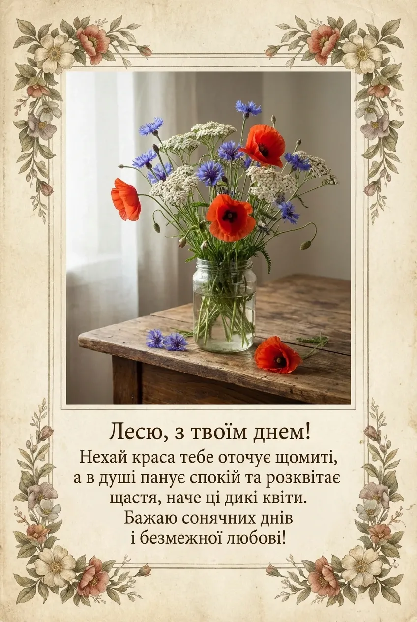 з днем народження, Леся українською з днем народження, Леся українською