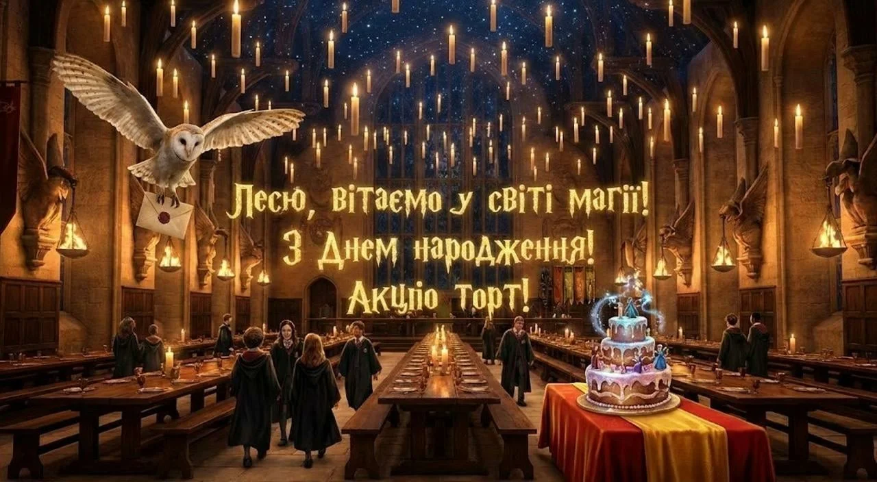 Привітання з днем народження для Лесі українською