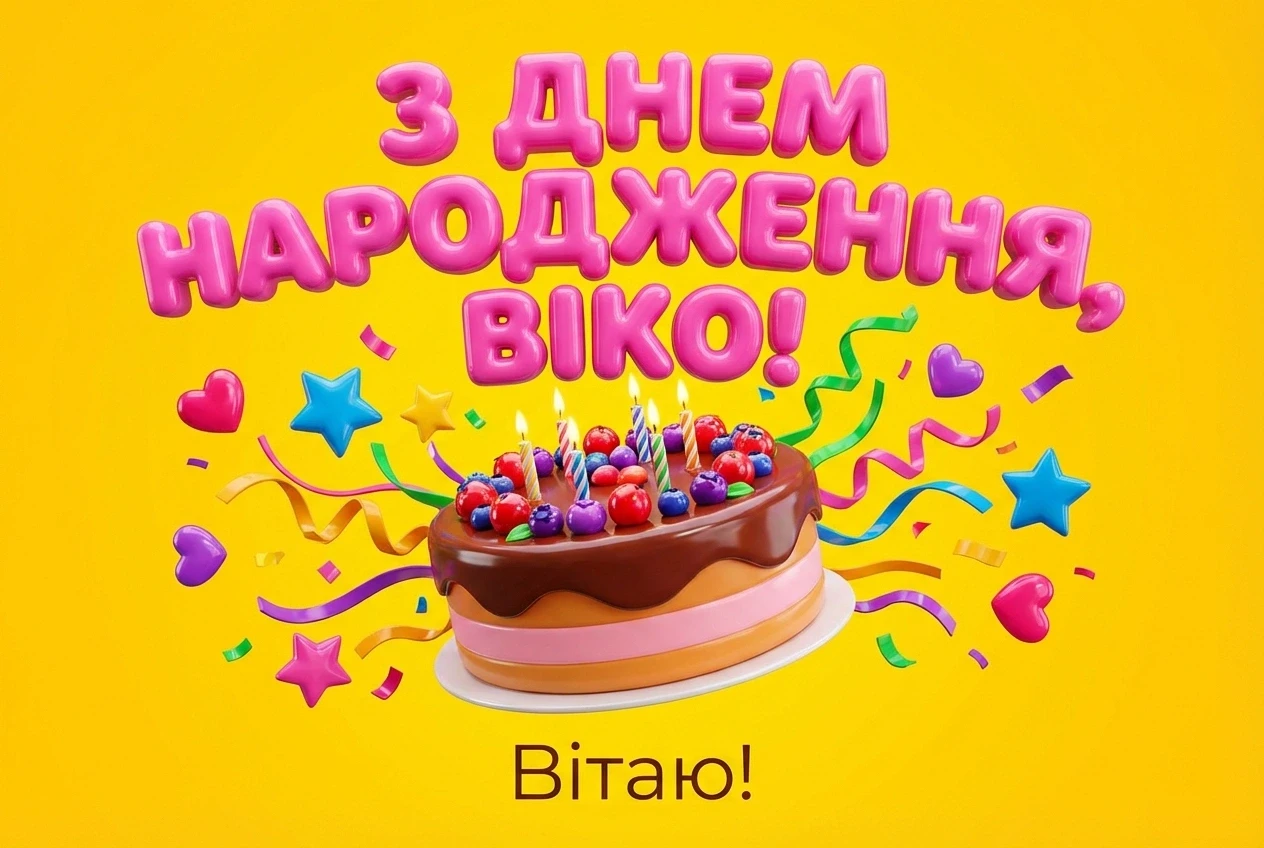 віка з днем народження картинка