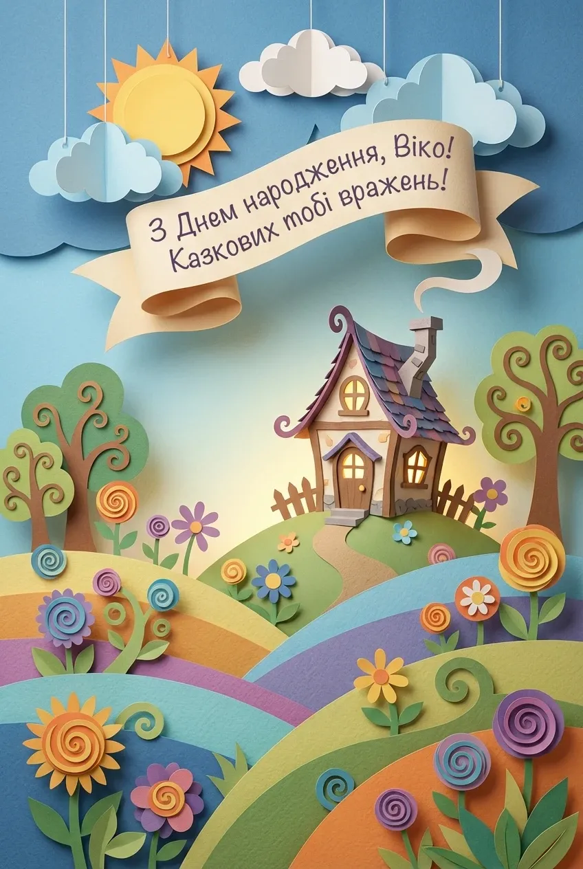 віка з днем народження картинка