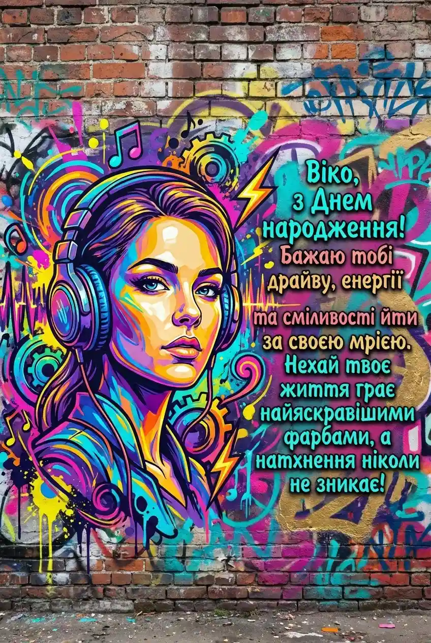 віка з днем народження картинка