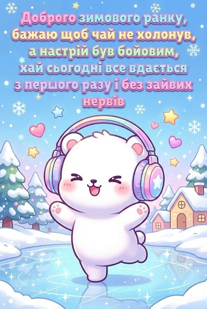 Доброго зимового ранку: красиві картинки та душевні побажання для гарного настрою