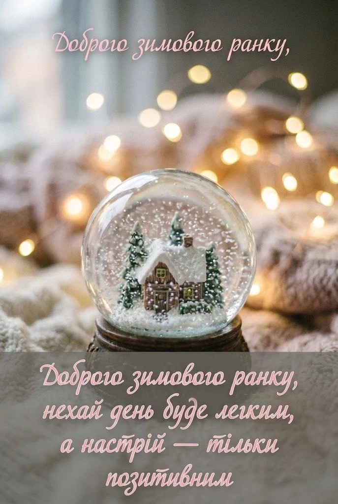 Доброго зимового ранку: красиві картинки та душевні побажання для гарного настрою