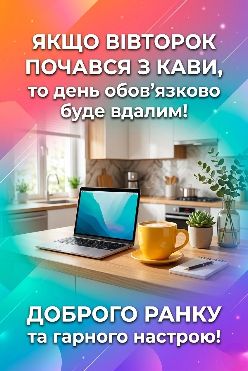 Картинки доброго ранку вівторка: найкращі побажання та яскраві листівки для гарного настрою