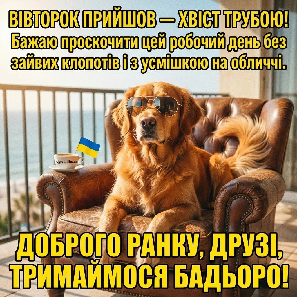 Картинки доброго ранку вівторка: найкращі побажання та яскраві листівки для гарного настрою