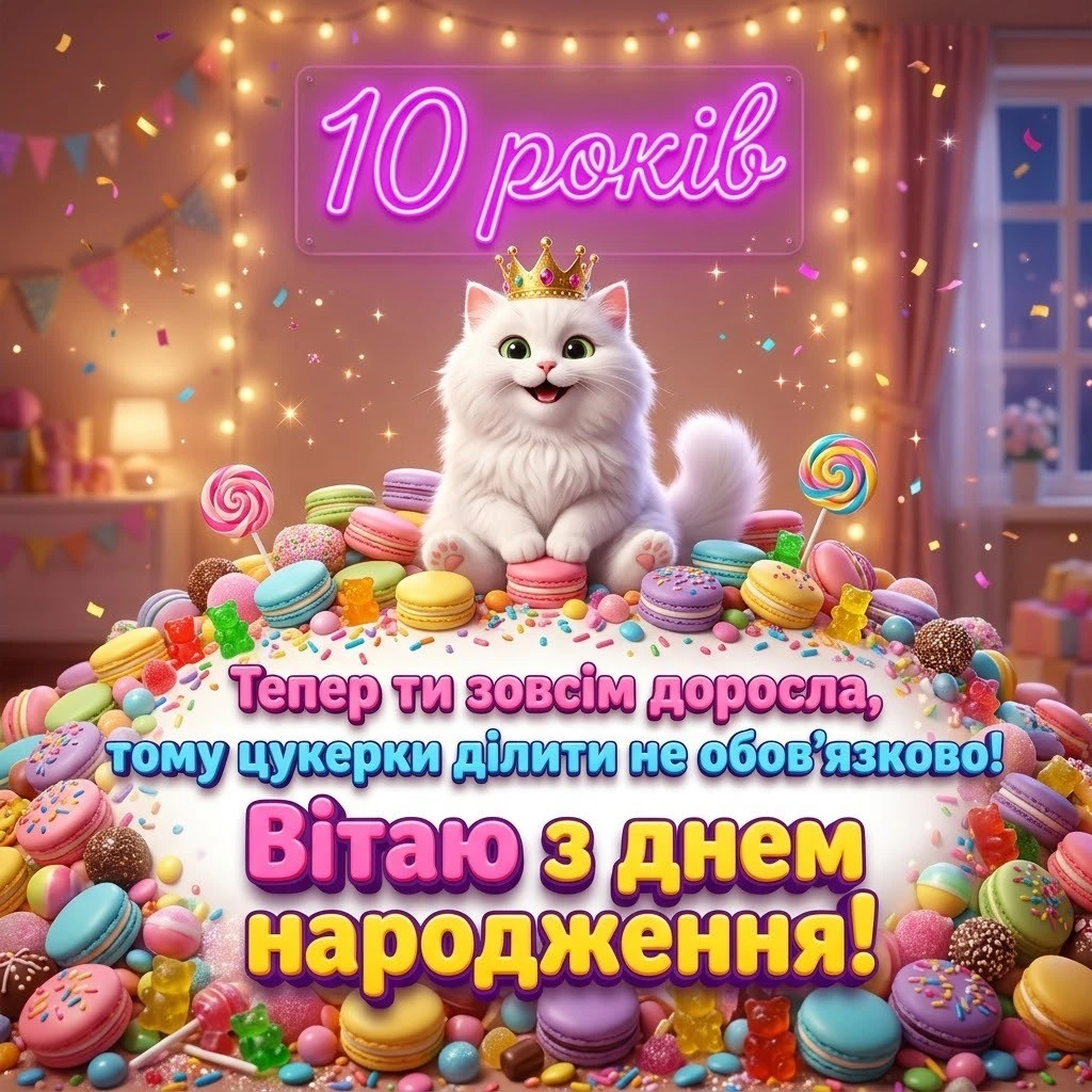 Привітання з 10-річчям дівчинці: щирі побажання у віршах та прозі