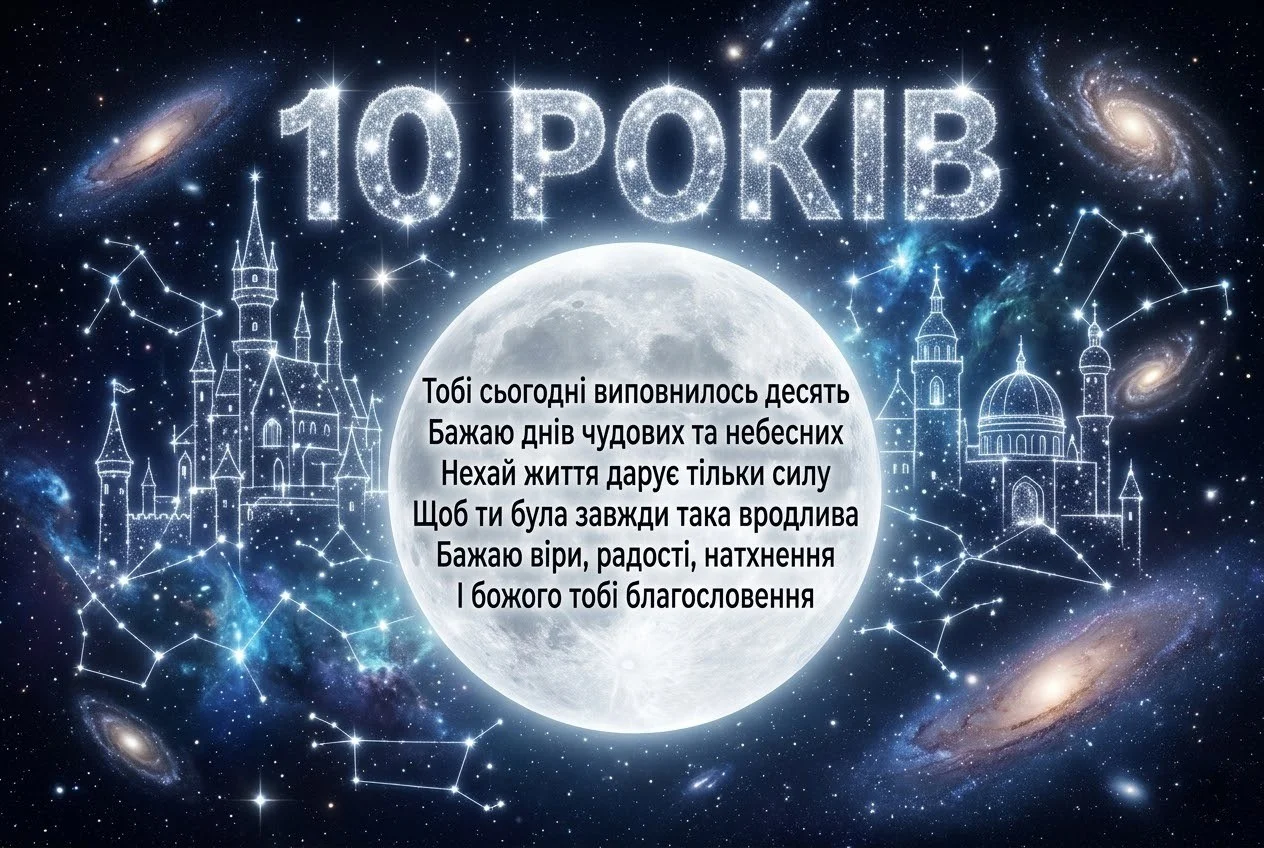 Привітання з 10-річчям дівчинці: щирі побажання у віршах та прозі