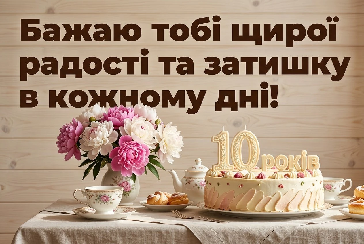 Привітання з 10-річчям дівчинці: щирі побажання у віршах та прозі