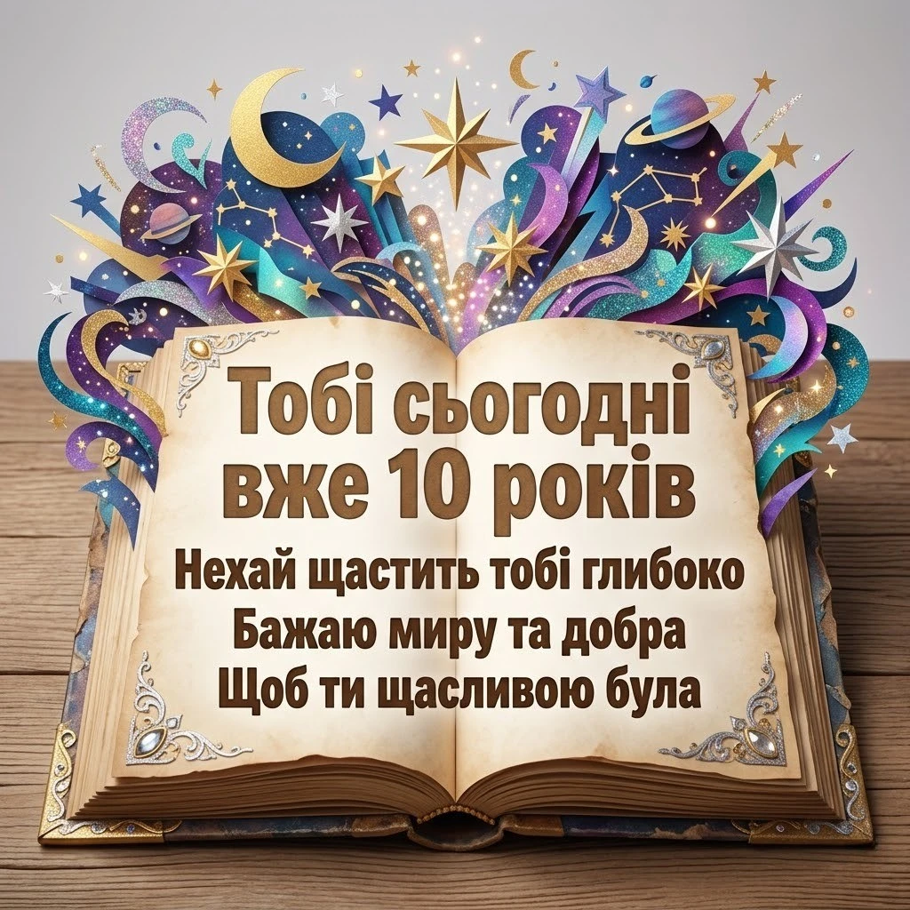 Привітання з 10-річчям дівчинці: щирі побажання у віршах та прозі