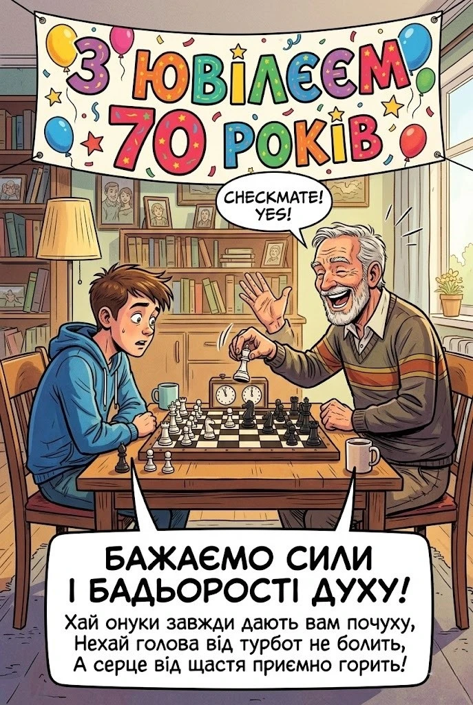 Як щиро привітати чоловіка з 70-річчям: добірка душевних слів