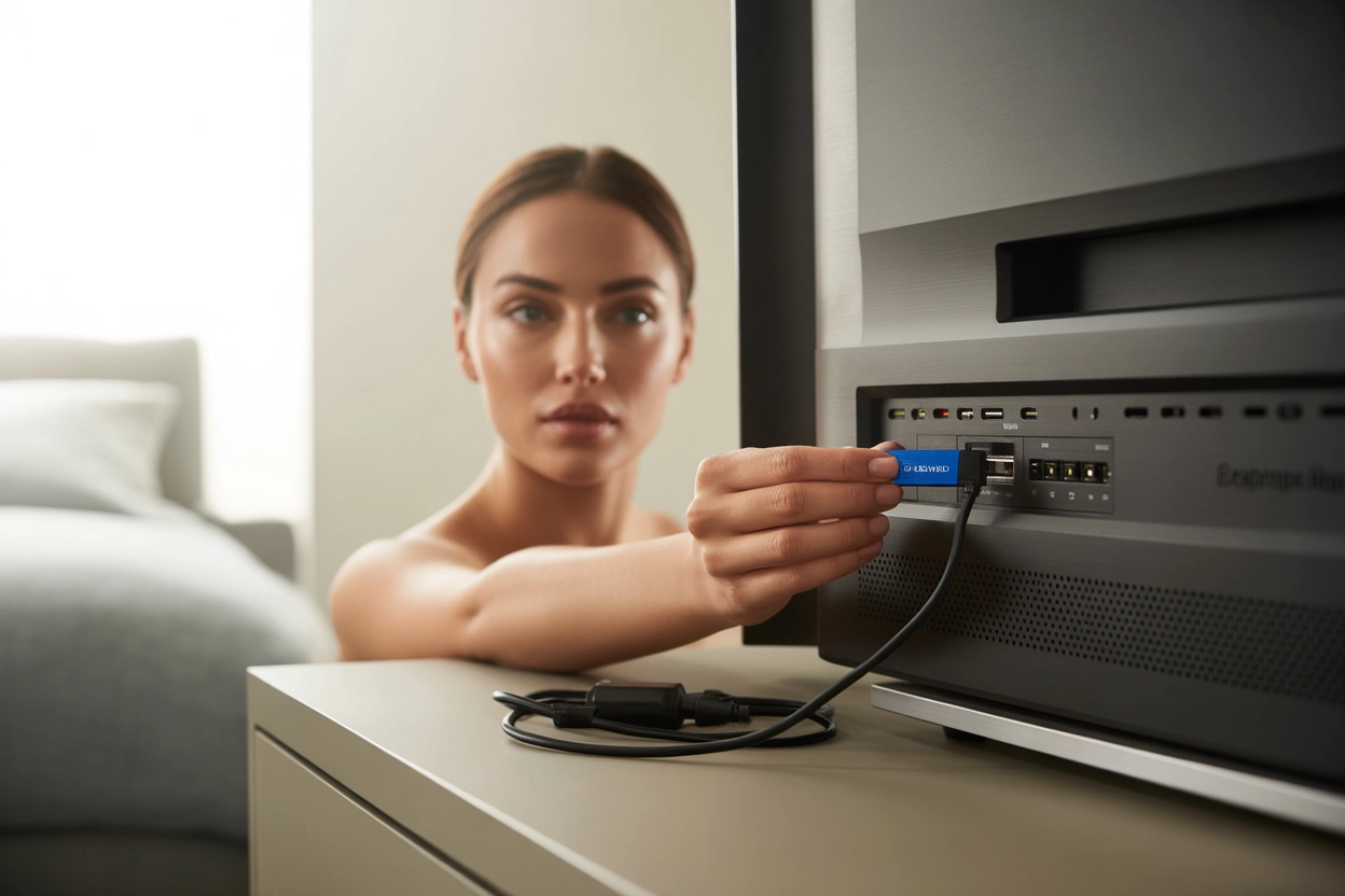 Як підключити флешку до телевізора Smart TV: вибір файлової системи та порту