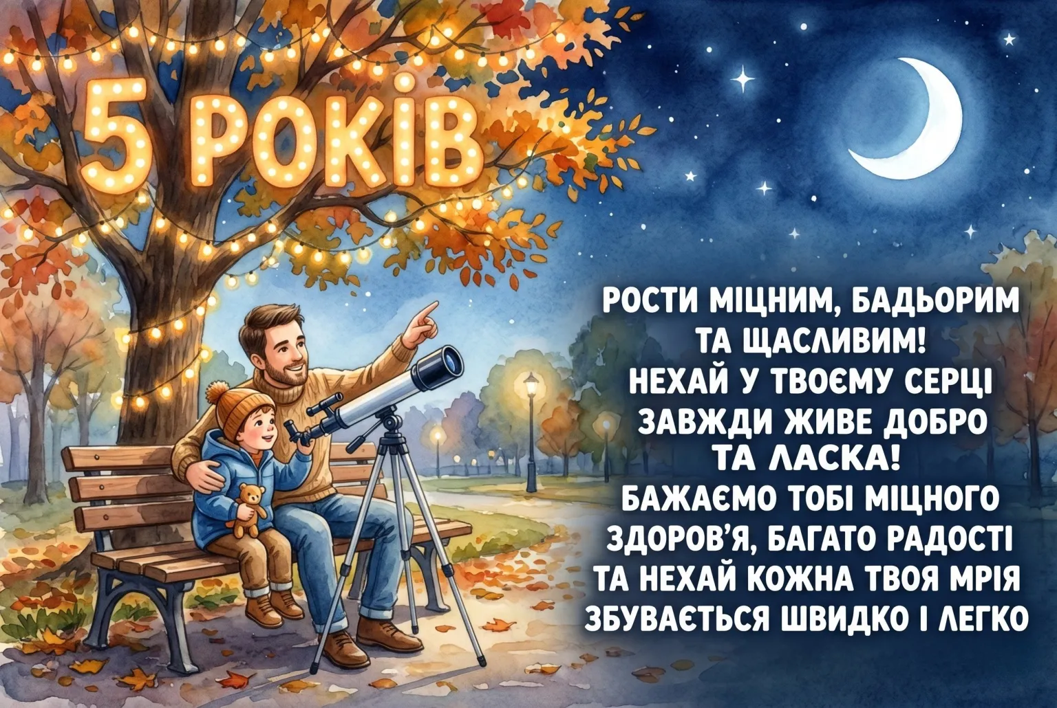 Перша кругла дата: привітання для хлопчика з 5-м днем народження