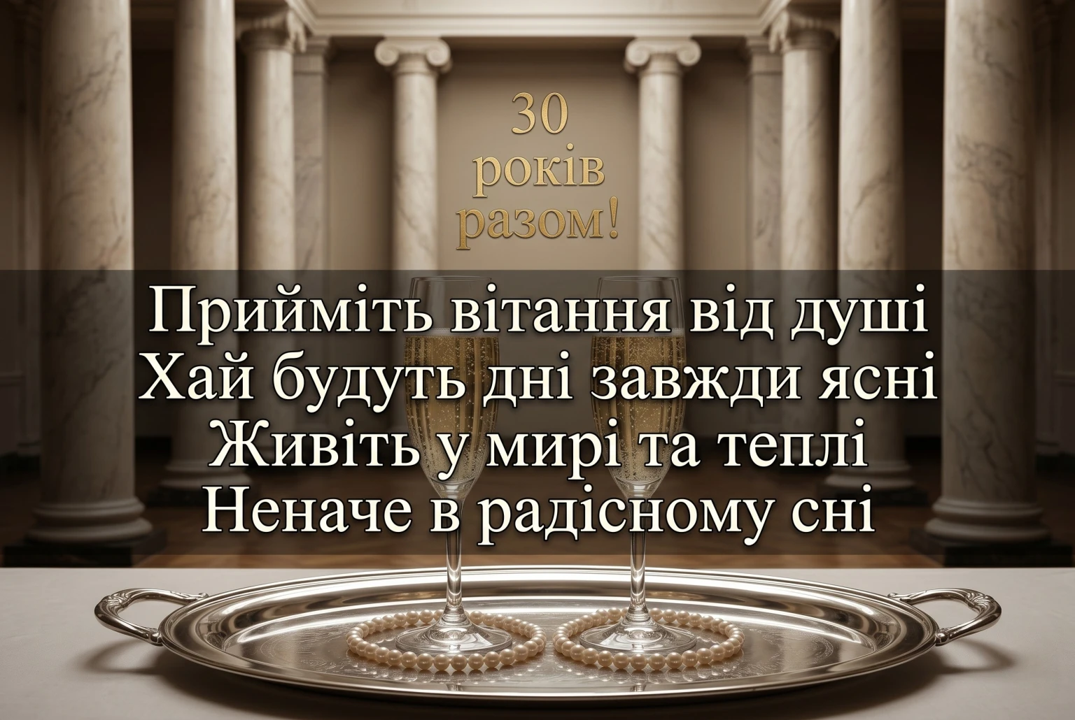 Річниця весілля 30 років: підбірка найтепліших побажань для рідних