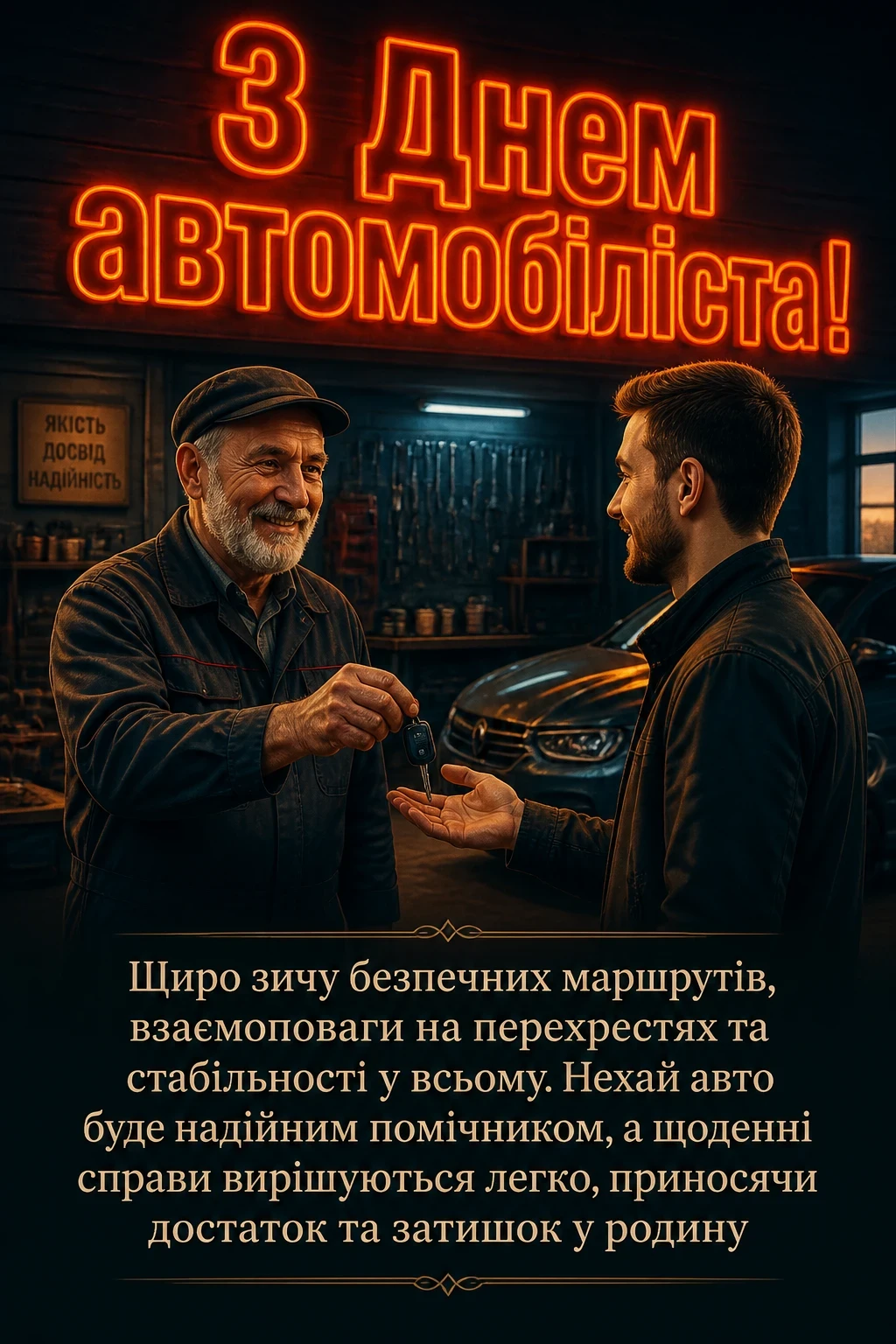 привітання з днем автомобіліста