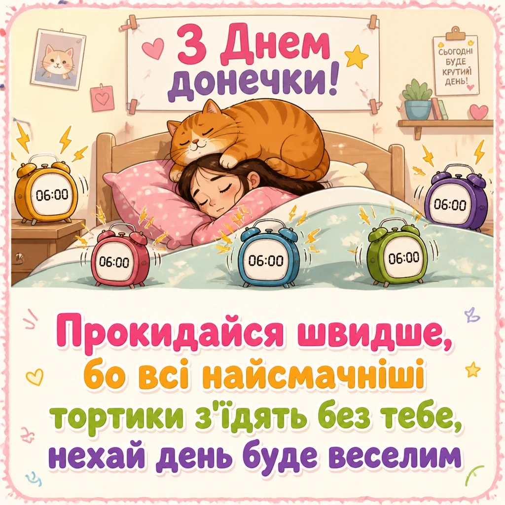 привітання з днем донечки