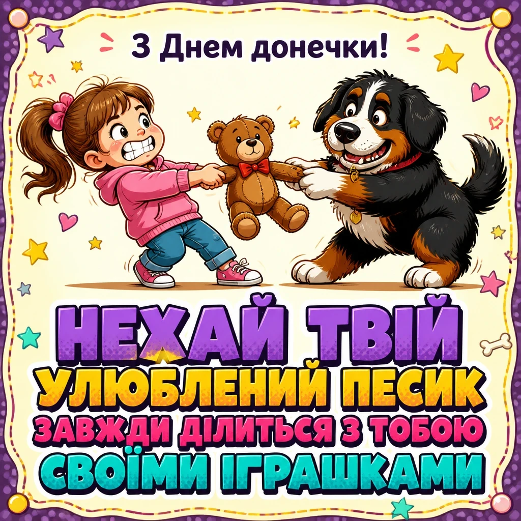 привітання з днем донечки