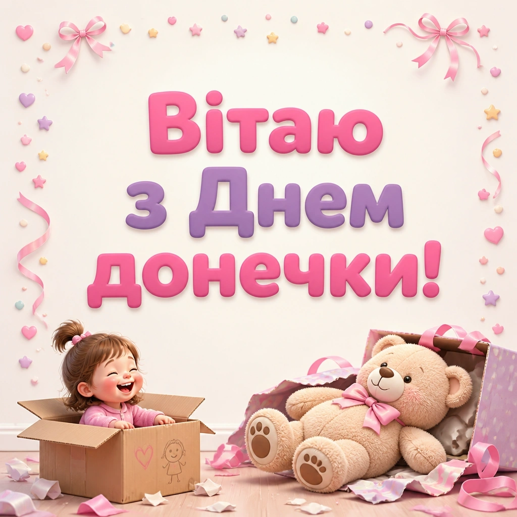 привітання з днем донечки