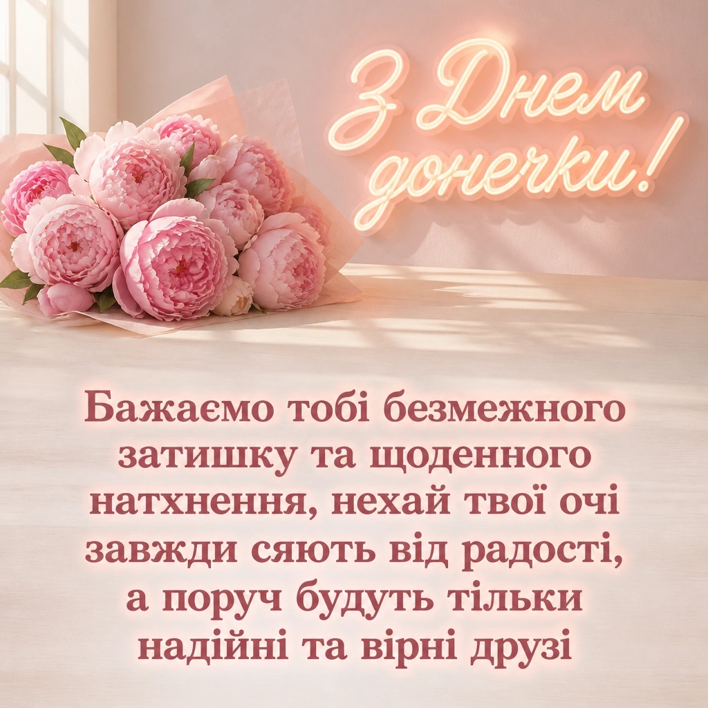 привітання з днем донечки