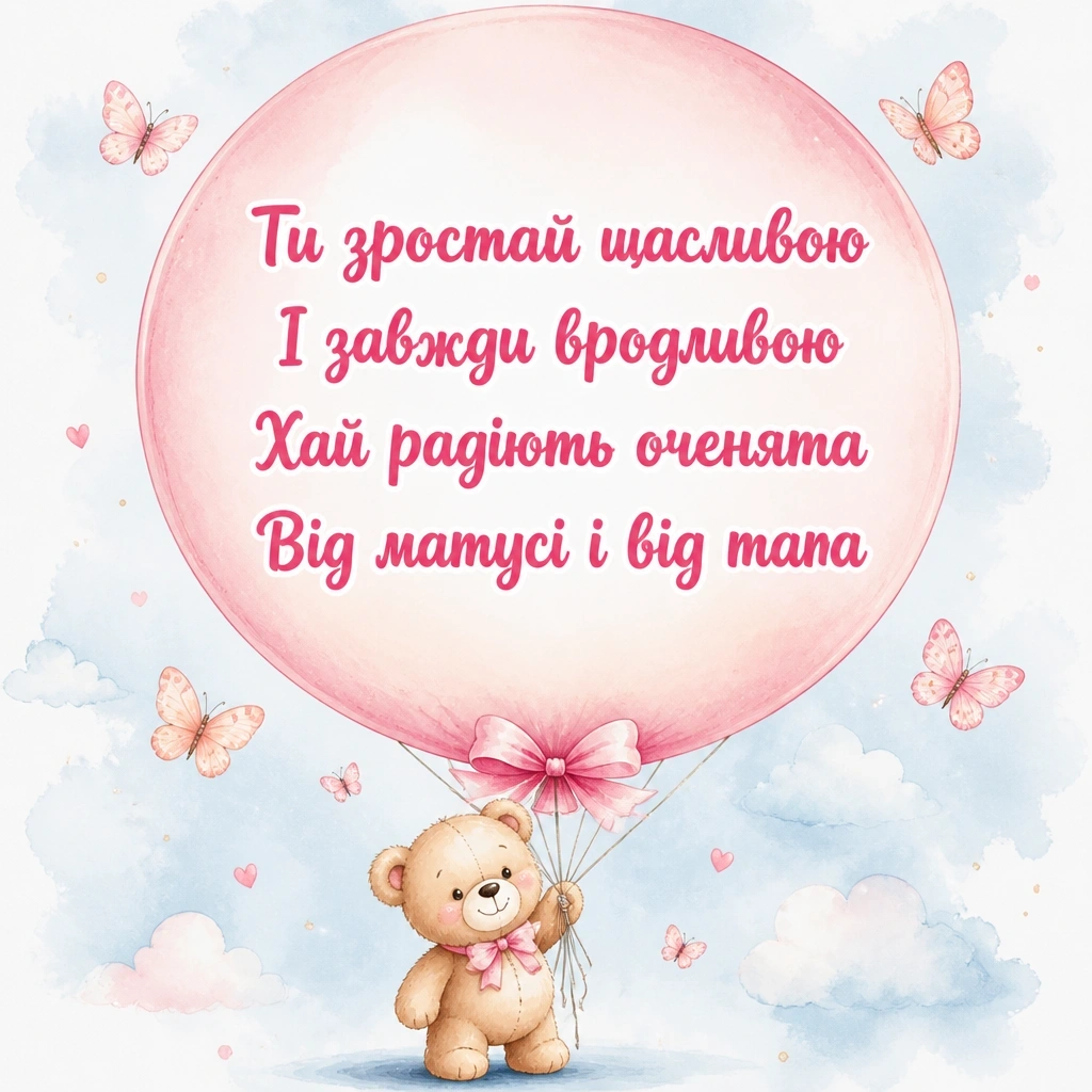 привітання з днем донечки