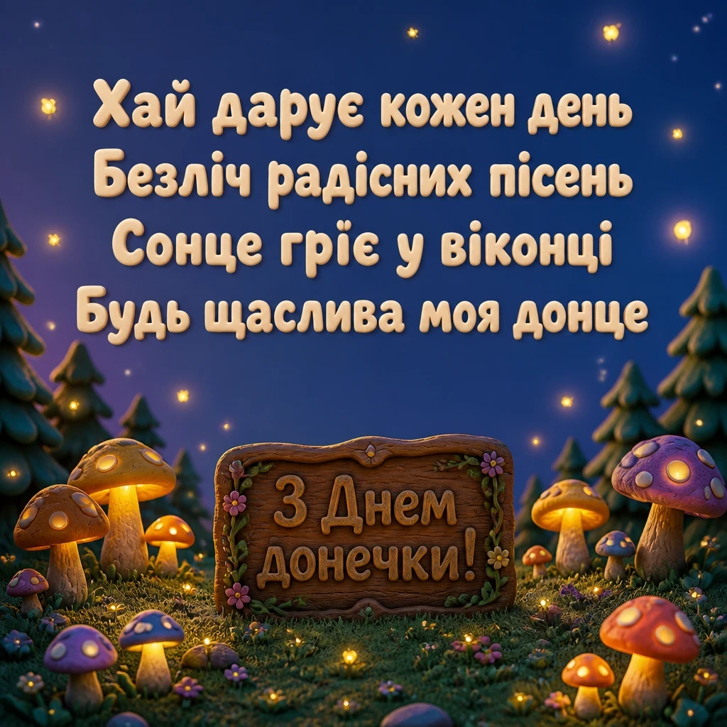 привітання з днем донечки