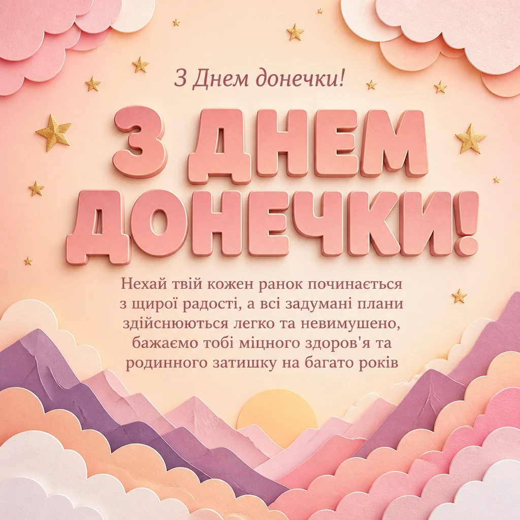 привітання з днем донечки