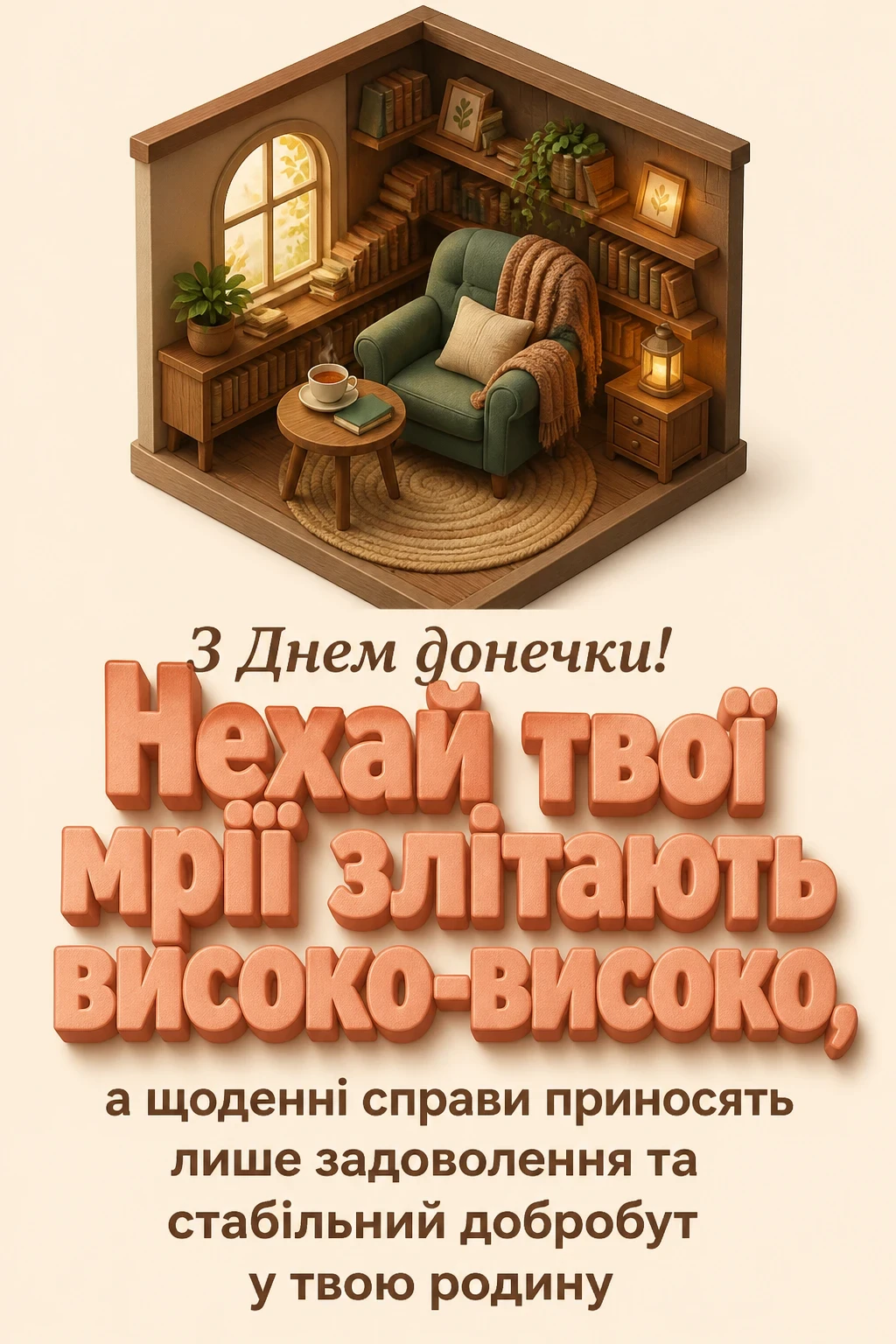 привітання з днем донечки