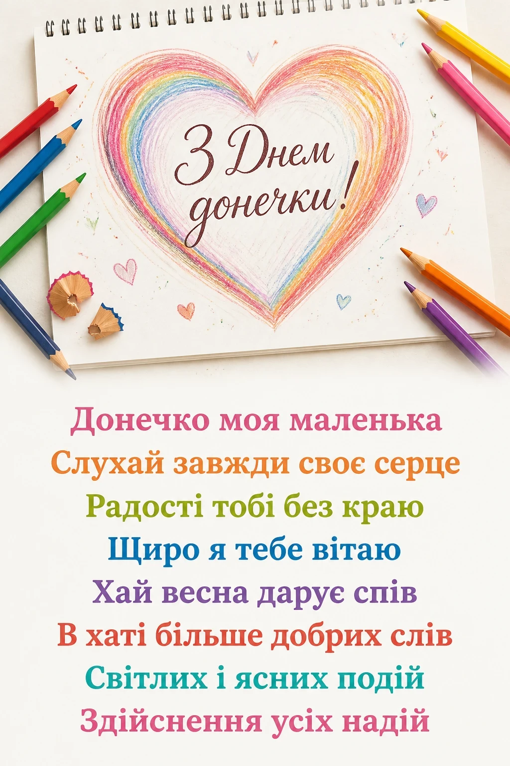 привітання з днем донечки