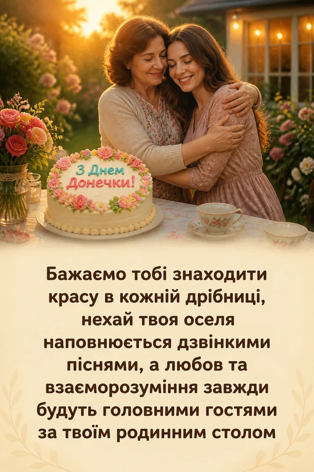 привітання з днем донечки