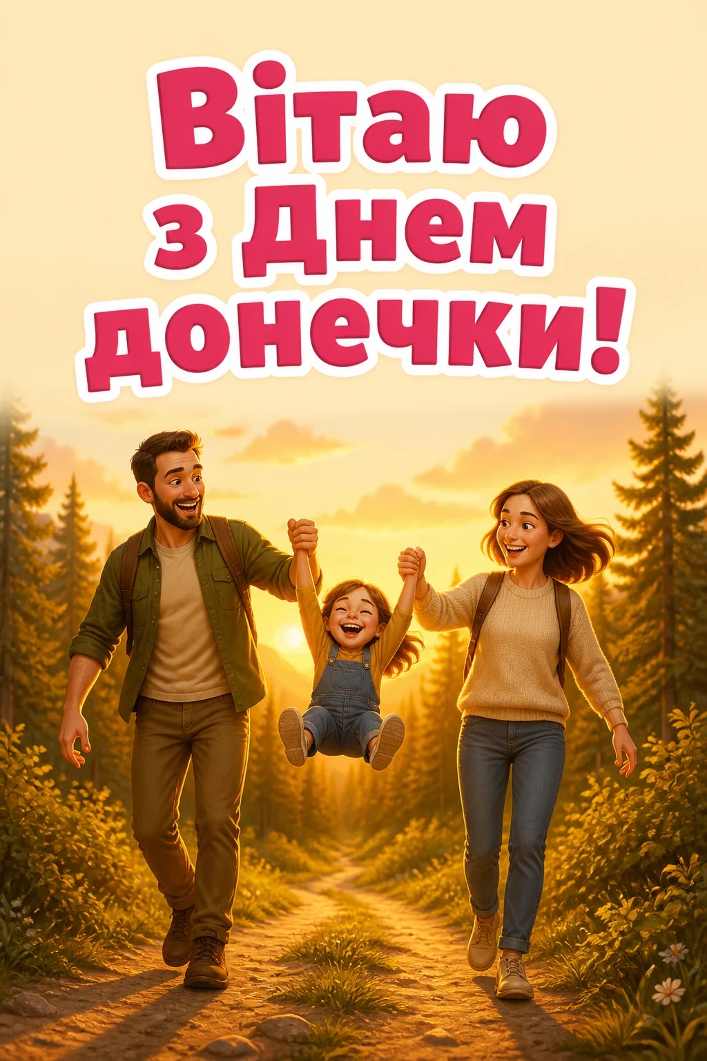 привітання з днем донечки