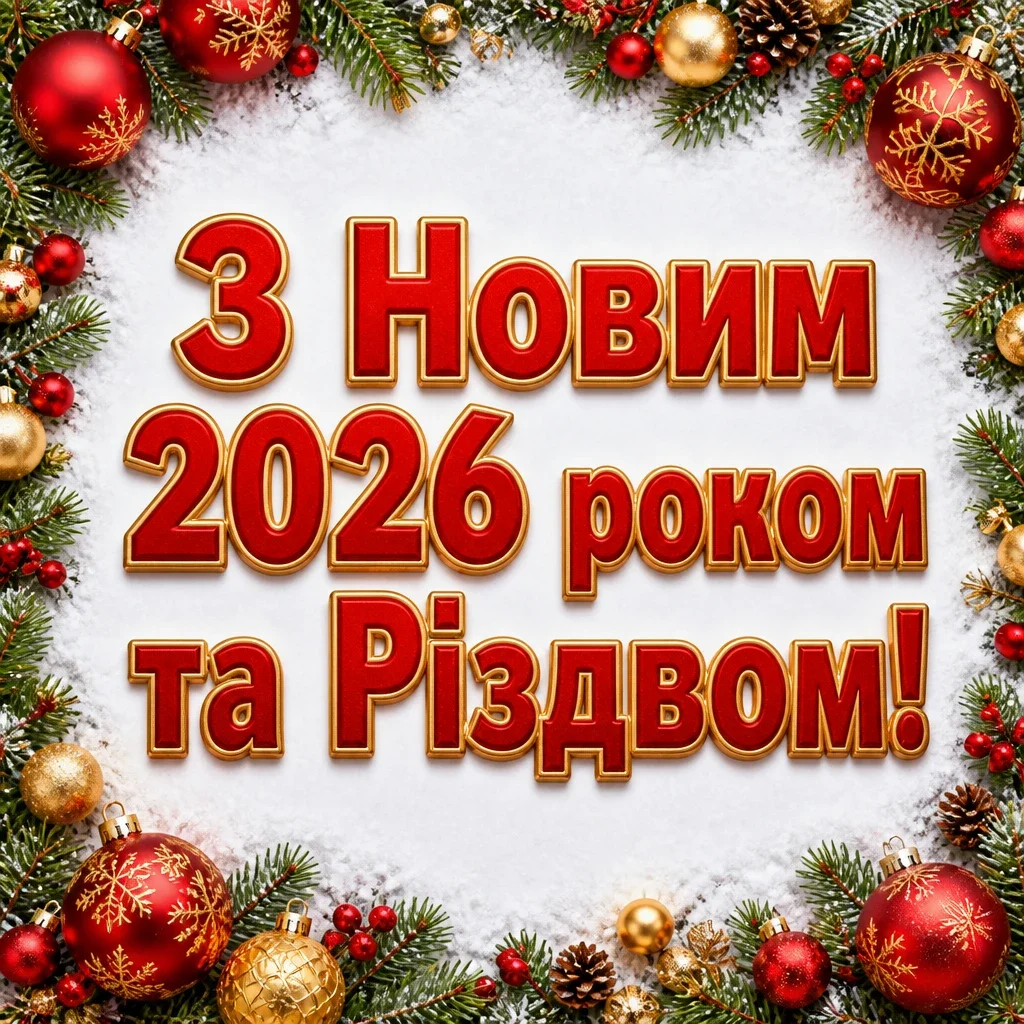 привітання з новим роком та різдвом христовим