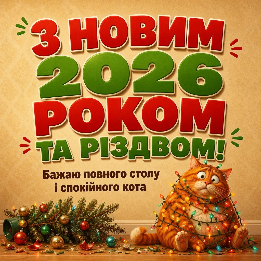 привітання з новим роком та різдвом христовим