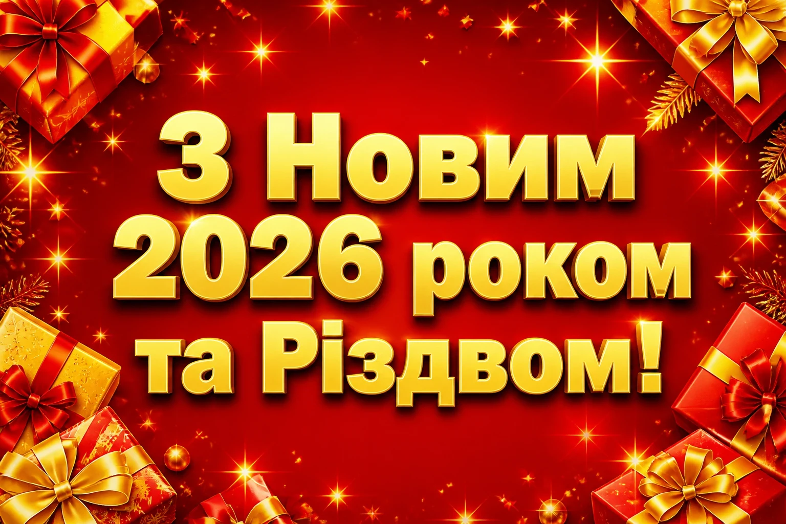 привітання з новим роком та різдвом христовим