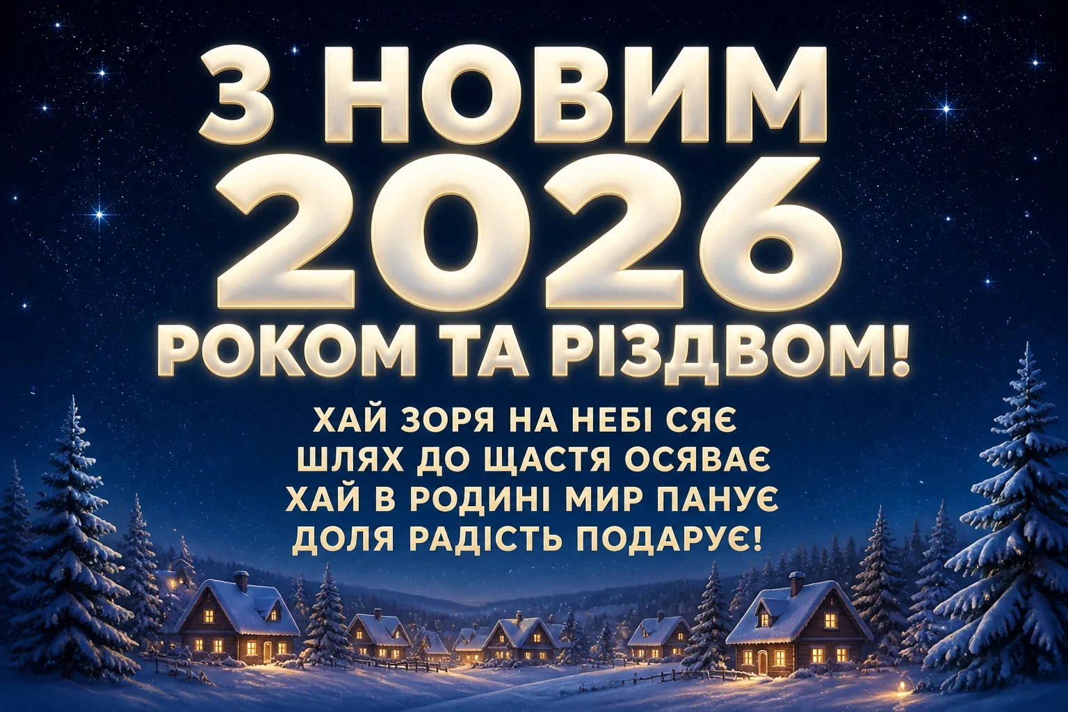 привітання з новим роком та різдвом христовим