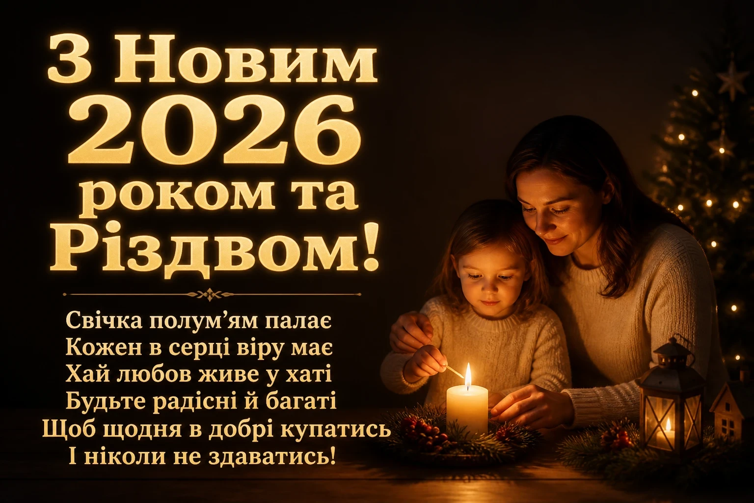 привітання з новим роком та різдвом христовим
