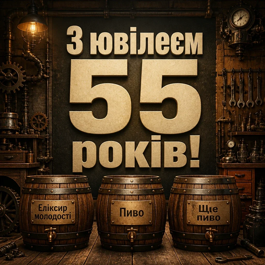привітання з днем народження 55 років чоловіку прикольні