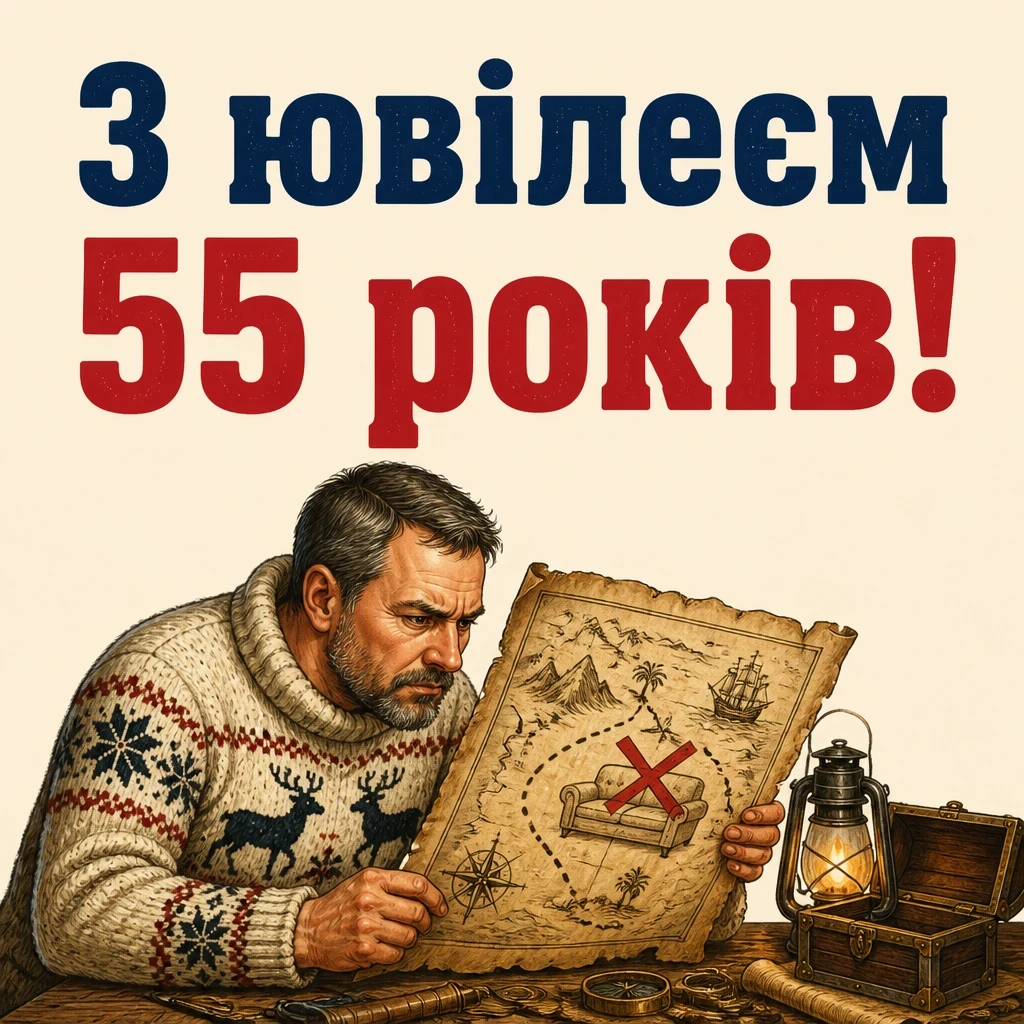 привітання з днем народження 55 років чоловіку прикольні