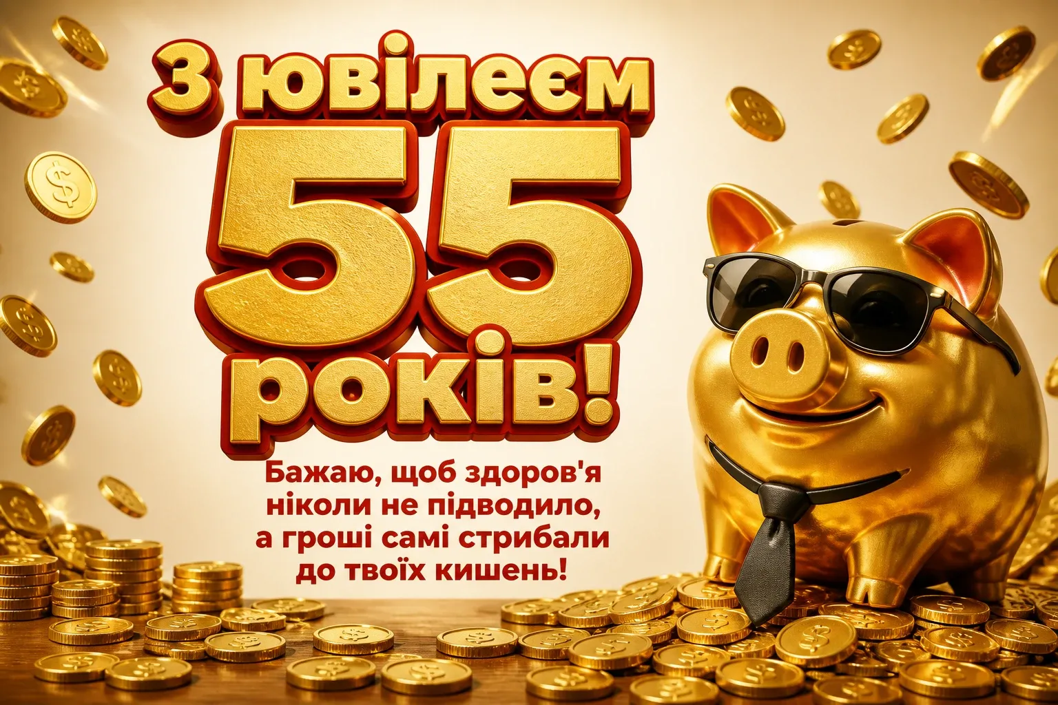 привітання з днем народження 55 років чоловіку прикольні