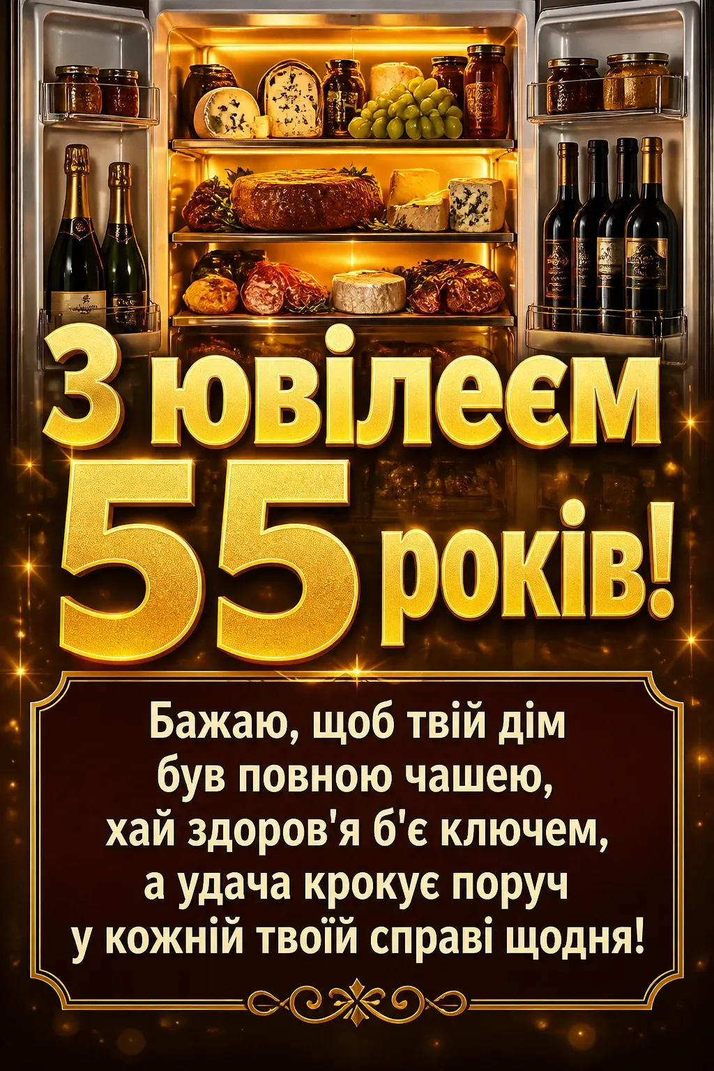 привітання з днем народження 55 років чоловіку прикольні