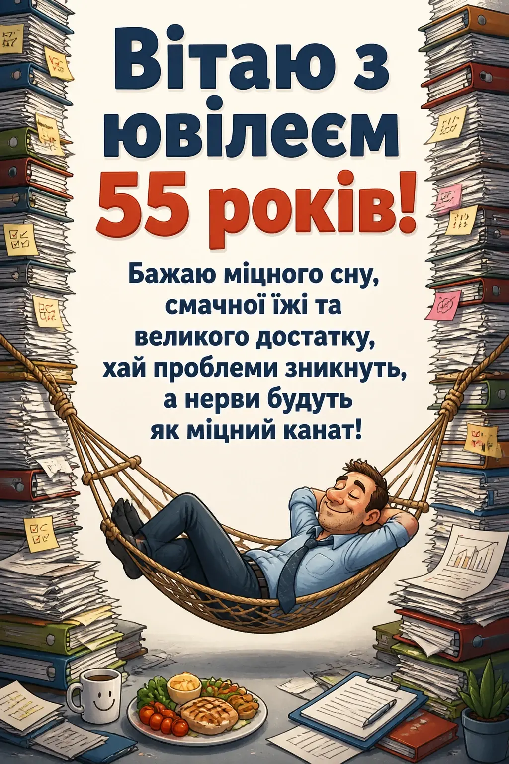 привітання з днем народження 55 років чоловіку прикольні