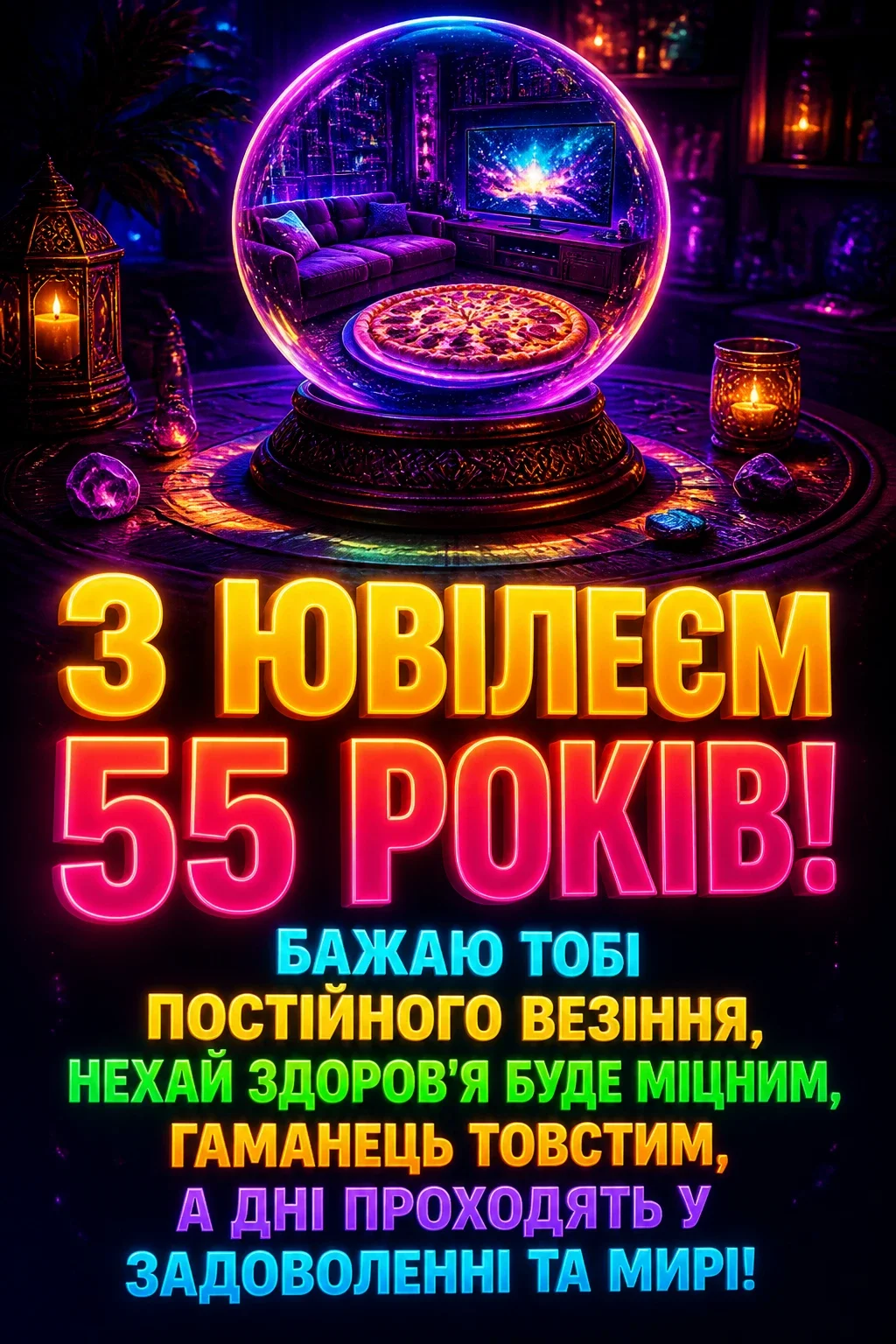 привітання з днем народження 55 років чоловіку прикольні