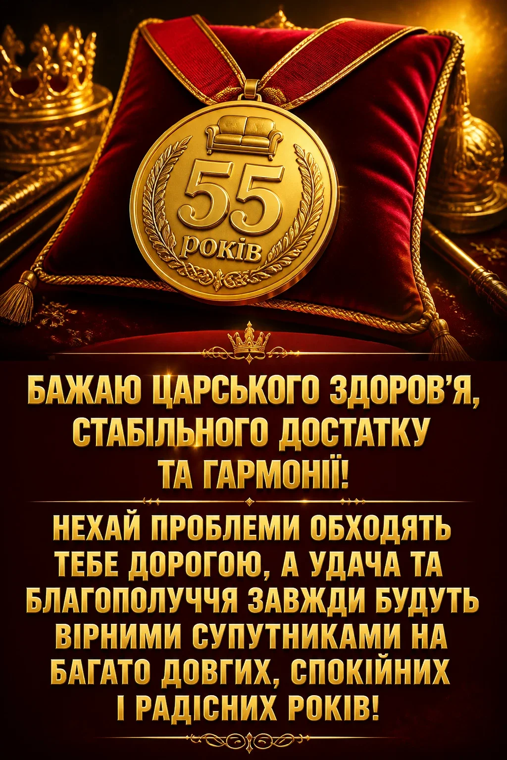 привітання з днем народження 55 років чоловіку прикольні