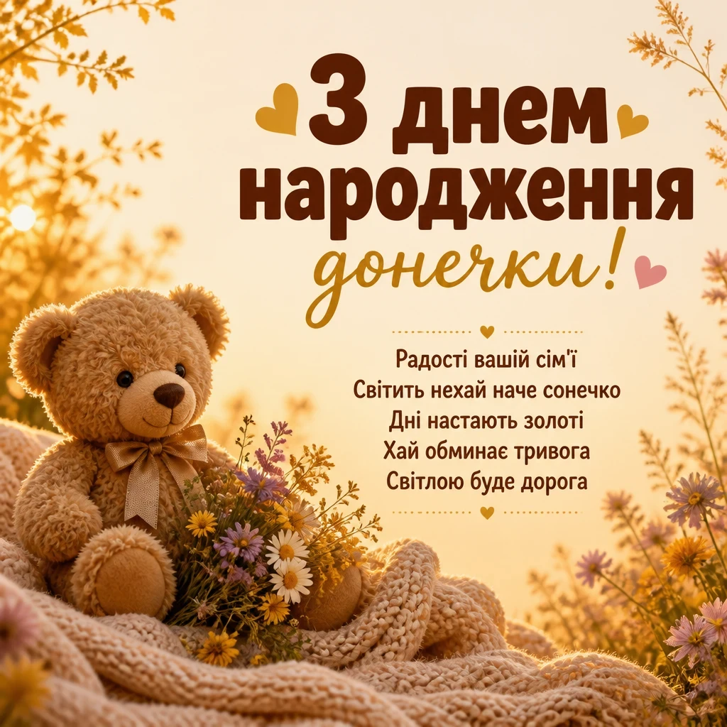 привітання батькам з днем народження донечки
