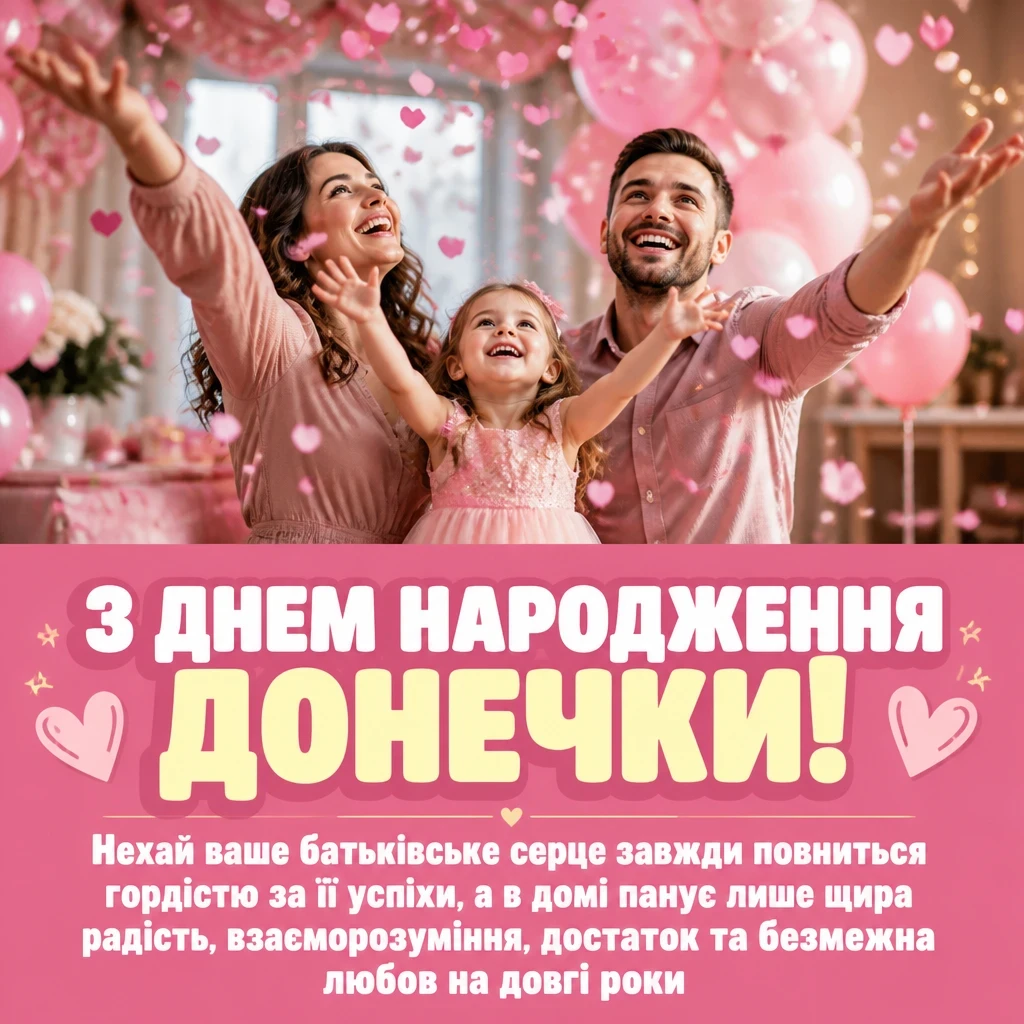 привітання батькам з днем народження донечки