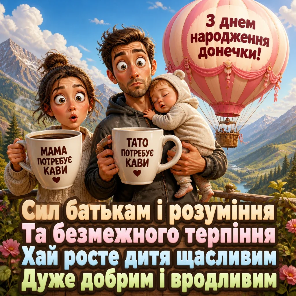 привітання батькам з днем народження донечки