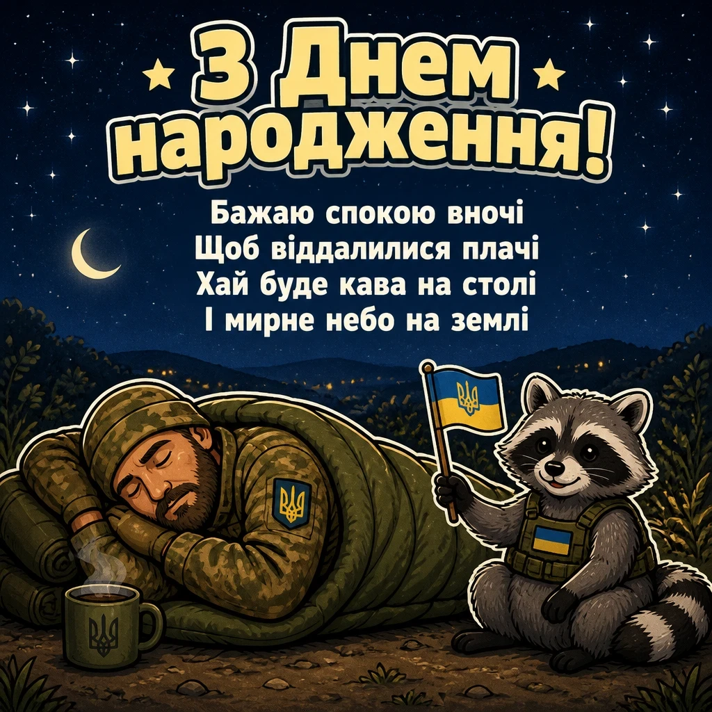 привітання з днем народження військовому