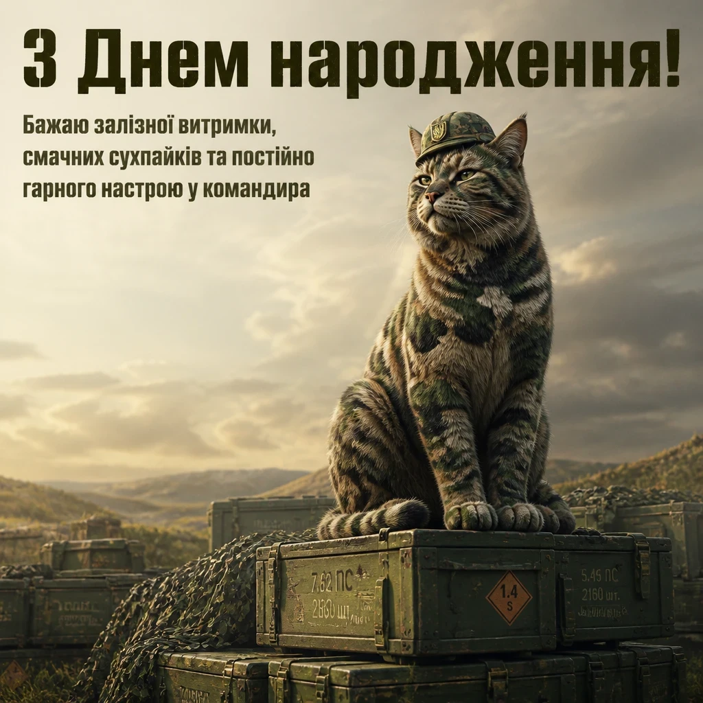 привітання з днем народження військовому