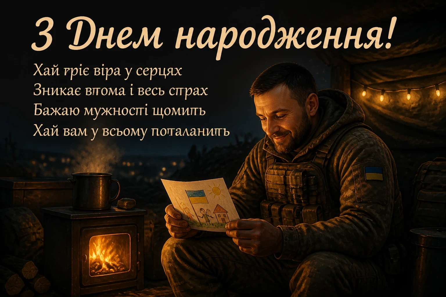 привітання з днем народження військовому